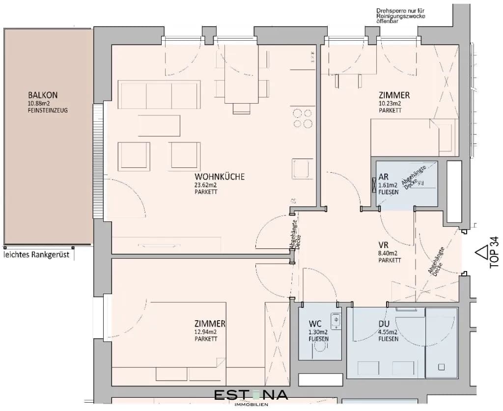 3-Zimmer-Wohnung kaufen in Wien – 62,69 m², € 640.000 – Bild 9 von 9
