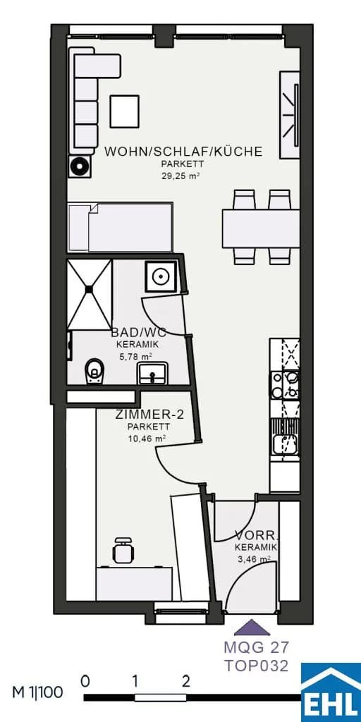 2-Zimmer-Wohnung mieten in Graz – 50,04 m², € 728 – Bild 7 von 7