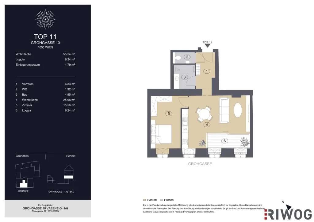 2-Zimmer-Wohnung kaufen in Wien – 55,24 m², € 530.000 – Bild 8 von 8
