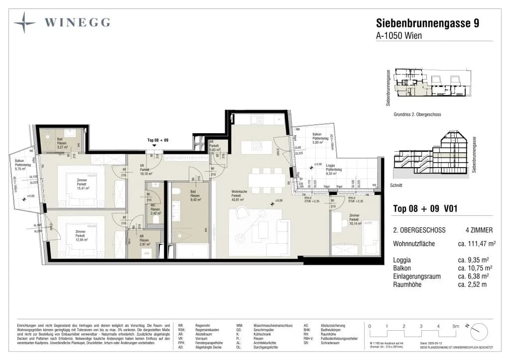 4-Zimmer-Wohnung kaufen in Wien – 112,28 m², € 998.400 – Bild 11 von 11