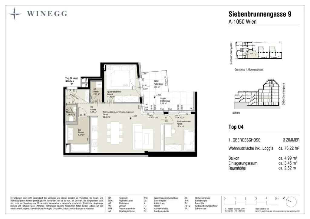 3-Zimmer-Wohnung kaufen in Wien – 67,03 m², € 594.500 – Bild 8 von 8