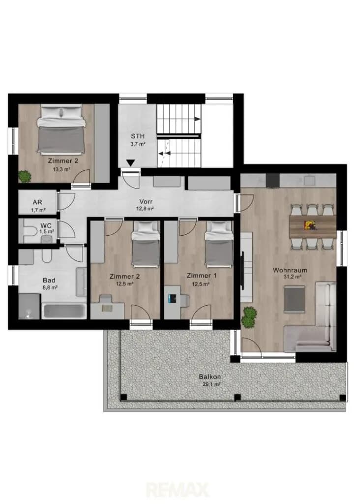 4-Zimmer-Wohnung kaufen in Graz – 93,94 m², € 490.836 – Bild 6 von 6