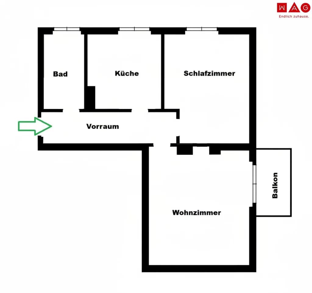 2-Zimmer-Wohnung mieten in Leoben – 55,74 m², € 550 – Bild 8 von 8