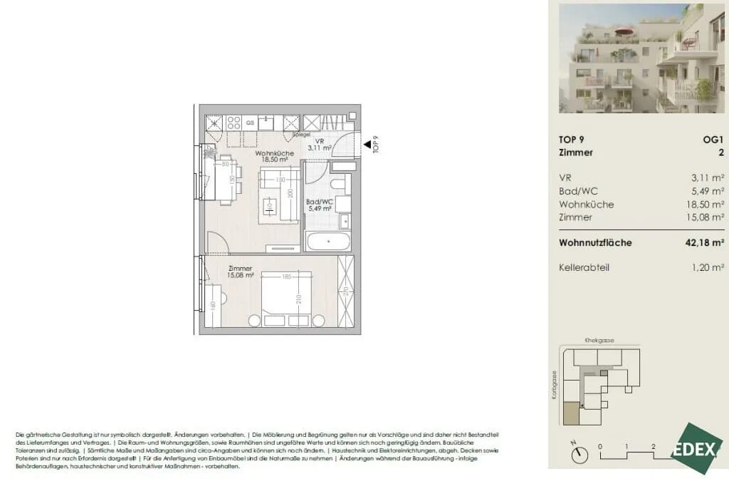 Wohnung kaufen in Wien – 42,18 m², € 216.000 – Bild 20 von 20
