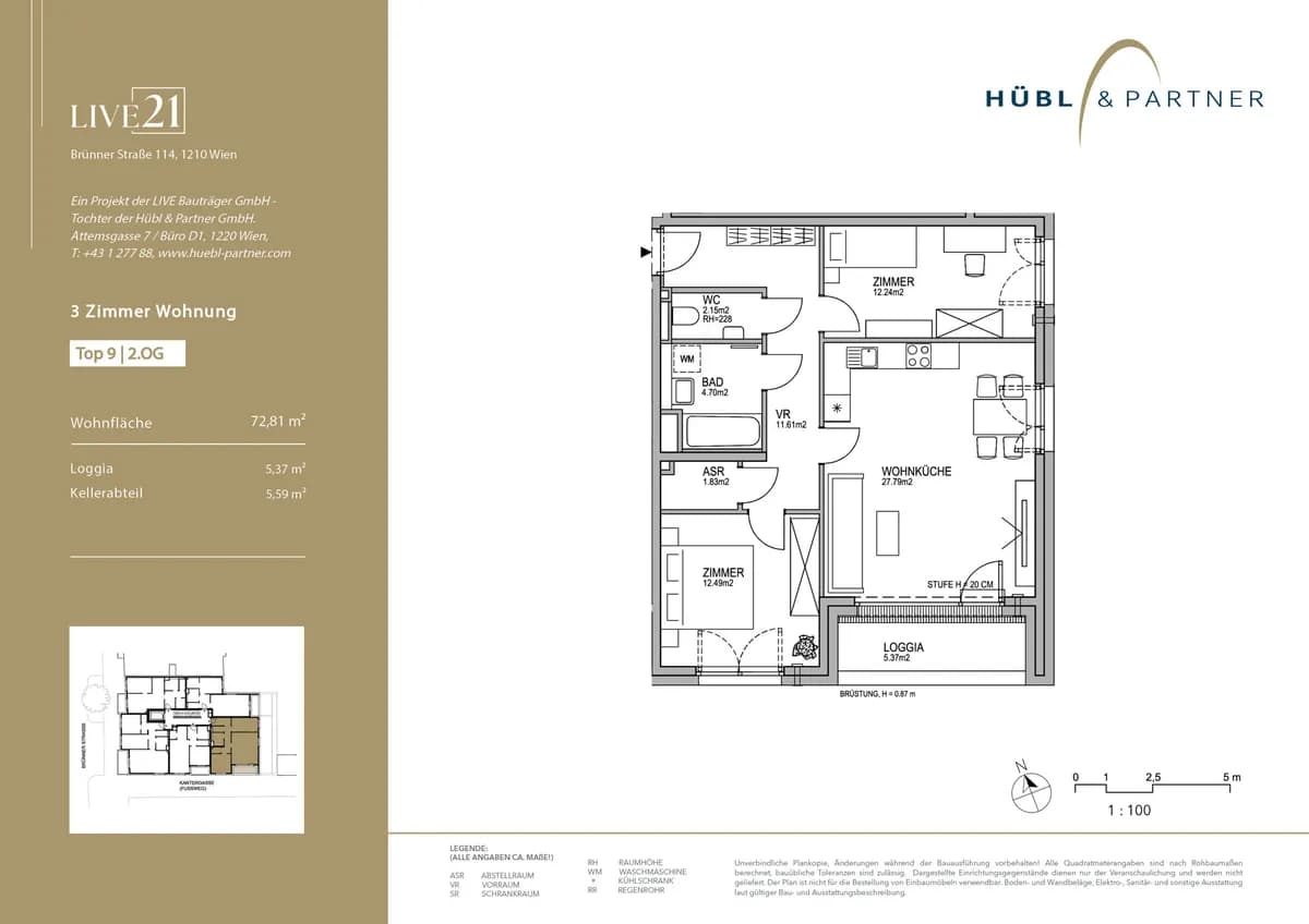 3-Zimmer-Wohnung kaufen in Wien – 72,81 m², € 472.000 – Bild 10 von 10