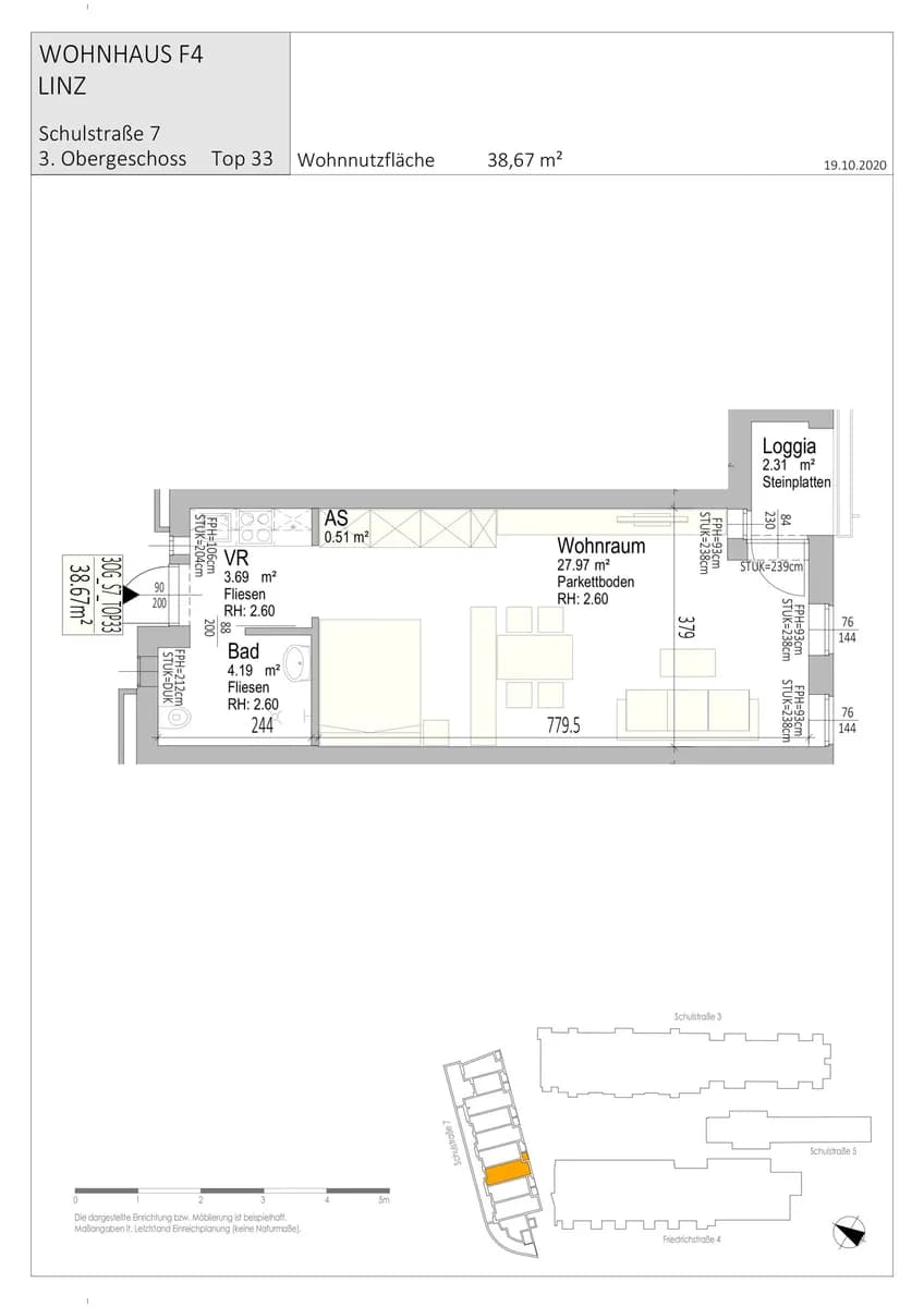1-Zimmer-Wohnung mieten in Linz – 38,67 m², € 781 – Bild 4 von 19