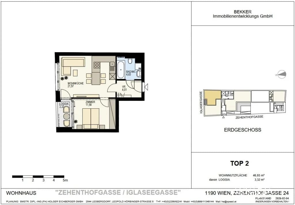 2-Zimmer-Wohnung kaufen in Wien – 46,93 m², € 445.000 – Bild 7 von 7