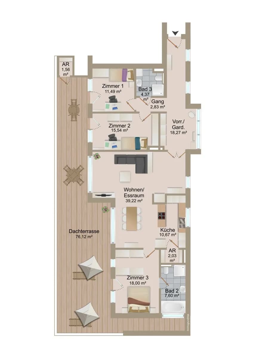 4-Zimmer-Wohnung kaufen in Klagenfurt – 130 m², € 849.900 – Bild 11 von 11