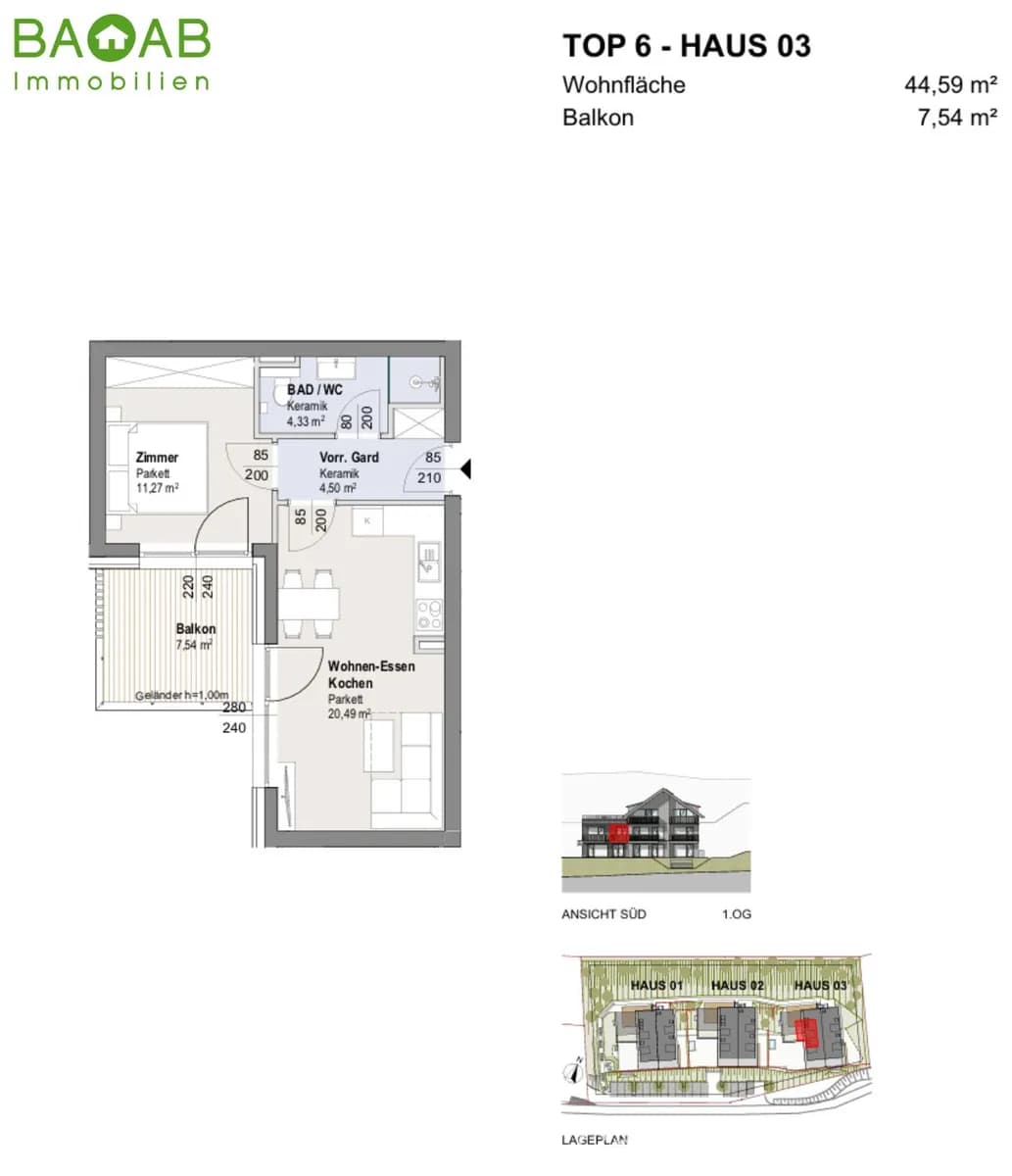2-Zimmer-Wohnung kaufen in Feldkirchen – 45 m², € 318.000 – Bild 9 von 17