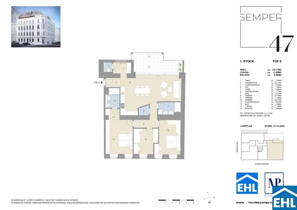 4-Zimmer-Wohnung kaufen in Wien – 110,17 m², € 1.045.000 – Bild 5 von 5