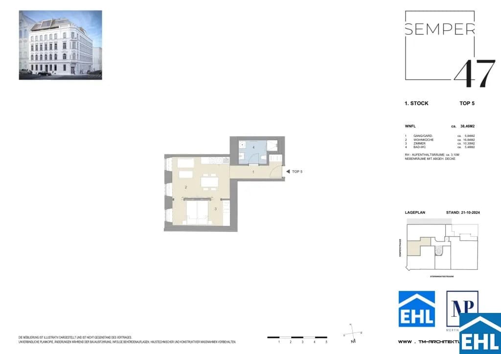 2-Zimmer-Wohnung kaufen in Wien – 38,46 m², € 340.000 – Bild 5 von 5