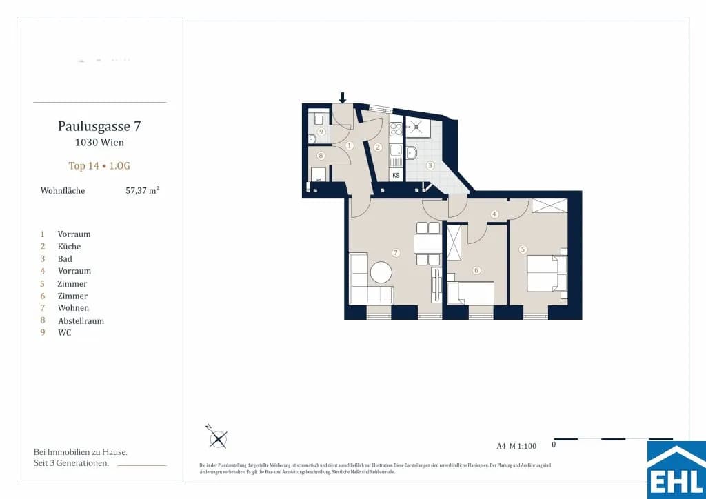3-Zimmer-Wohnung kaufen in Wien – 57,37 m², € 436.000 – Bild 13 von 13