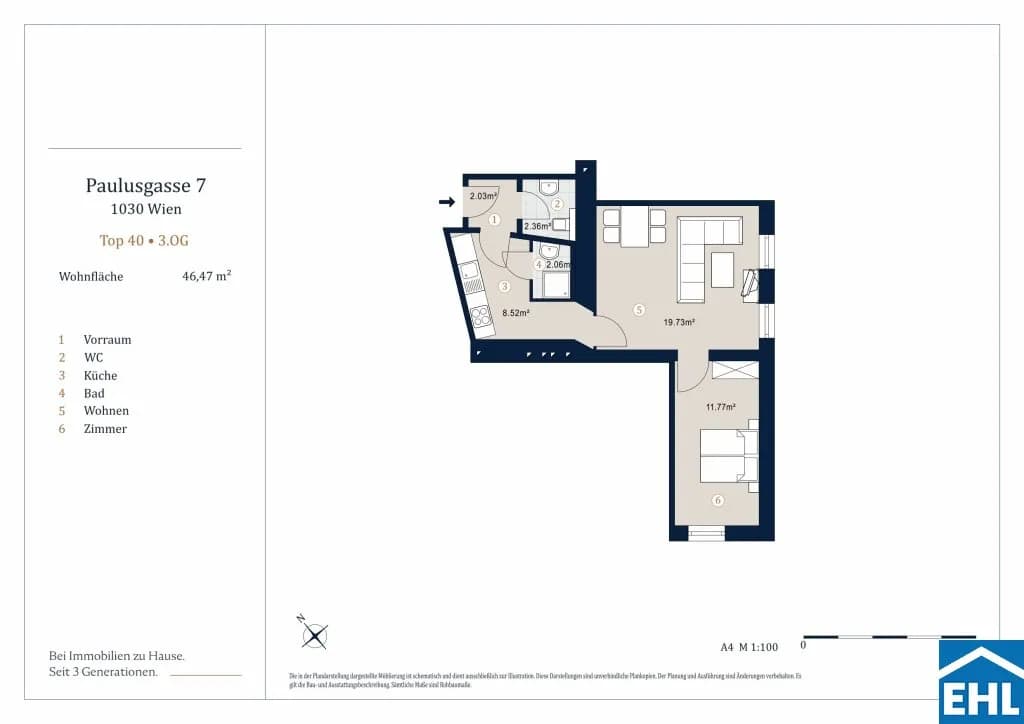 2-Zimmer-Wohnung kaufen in Wien – 46,47 m², € 314.000 – Bild 16 von 16