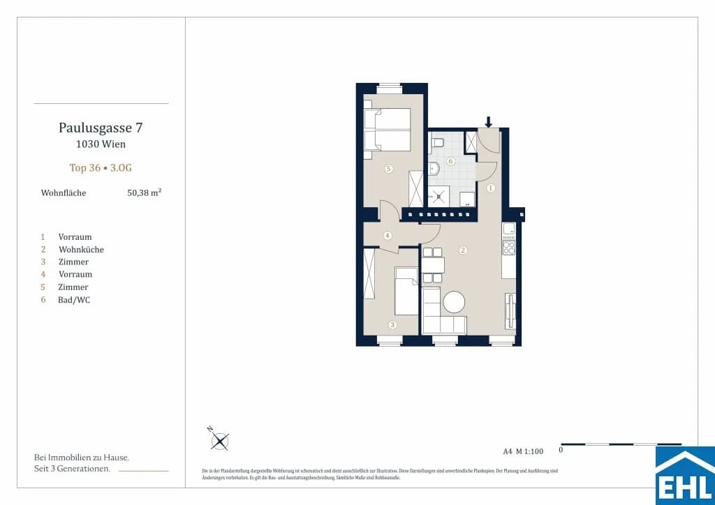 2-Zimmer-Wohnung kaufen in Wien – 50,38 m², € 403.000 – Bild 13 von 13