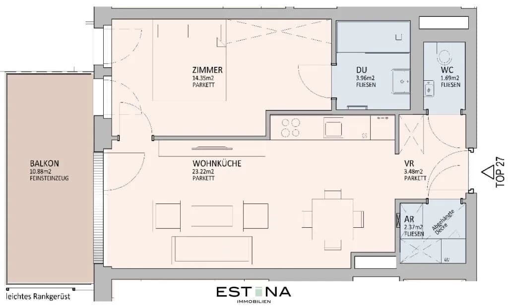 2-Zimmer-Wohnung kaufen in Wien – 49,07 m², € 460.000 – Bild 12 von 12