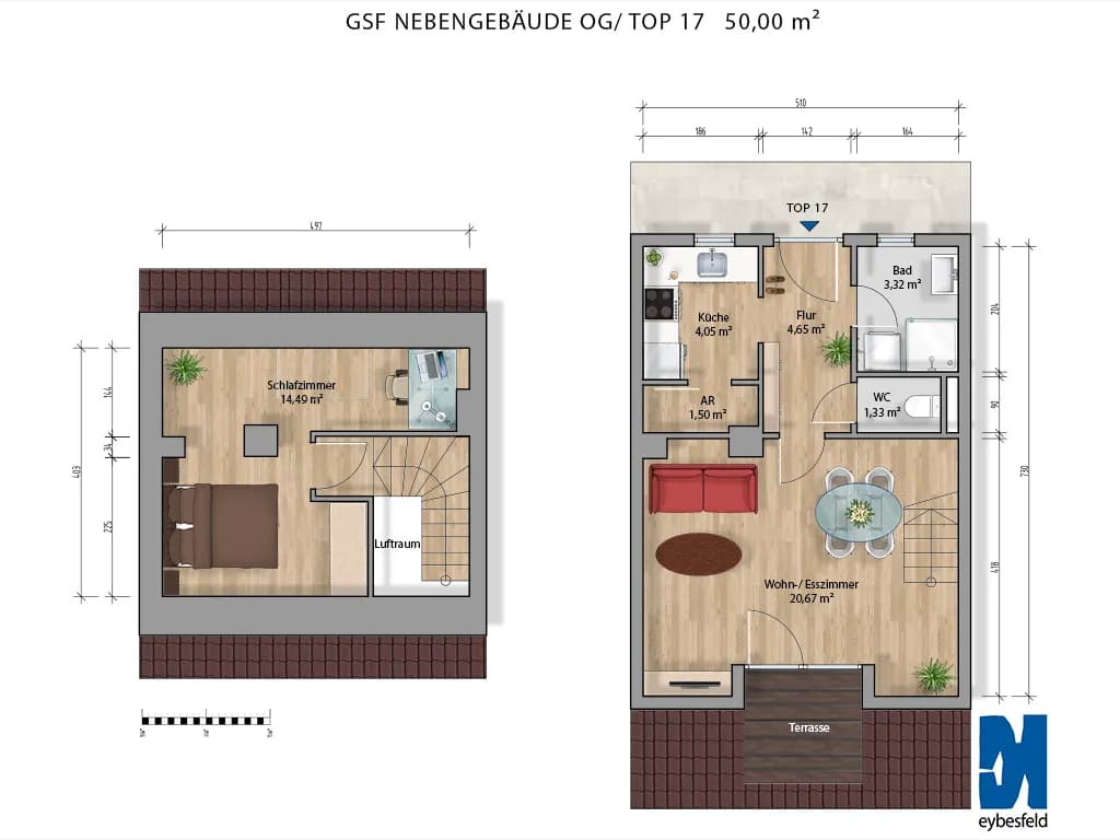 2-Zimmer-Wohnung mieten in Deutschlandsberg – 50 m², € 530 – Bild 3 von 3