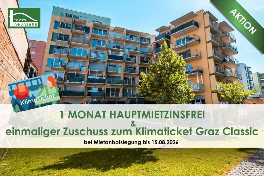 2-Zimmer-Wohnung mieten in Graz – 56,57 m², € 759