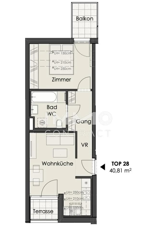 2-Zimmer-Wohnung kaufen in Wien – 40,81 m², € 309.000 – Bild 10 von 11