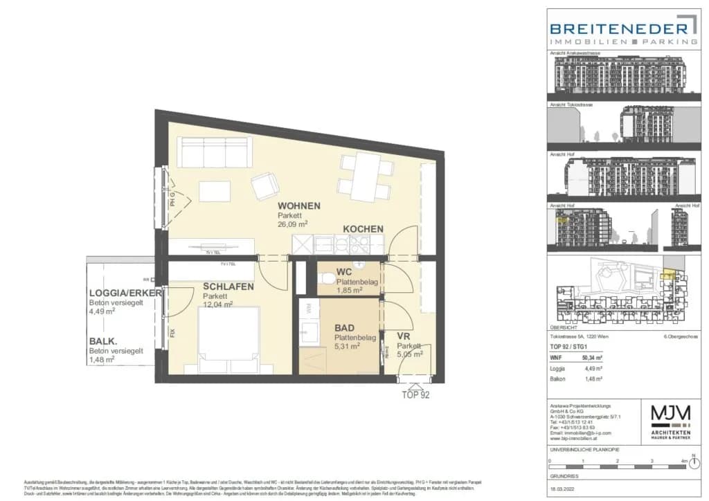 2-Zimmer-Wohnung kaufen in Wien – 50,34 m², € 337.500 – Bild 11 von 11