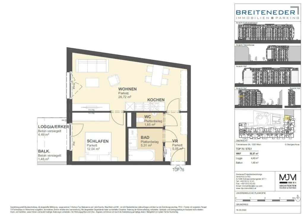 2-Zimmer-Wohnung kaufen in Wien – 50,97 m², € 335.300 – Bild 10 von 10