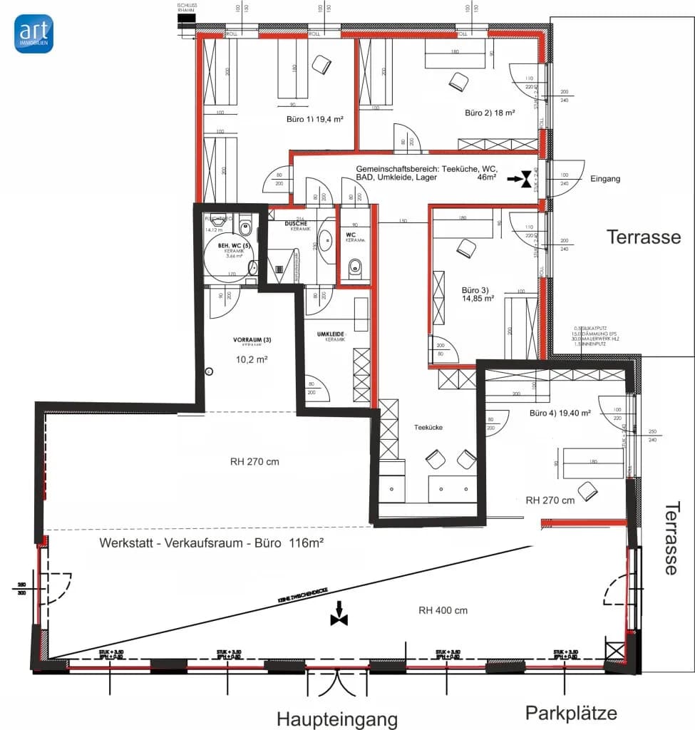 Gewerbeimmobilie mieten in Braunau am Inn – 120 m², € 1.340 – Bild 10 von 10