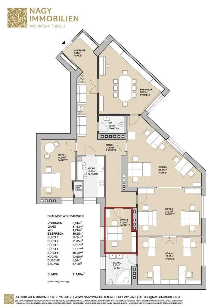 1-Zimmer-Gewerbeimmobilie mieten in Wien – 12 m², € 900 – Bild 8 von 20