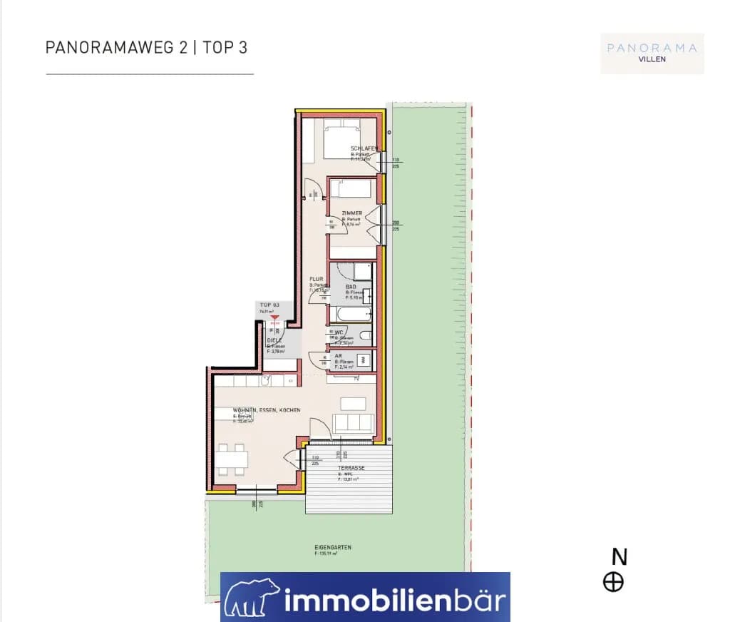 3-Zimmer-Wohnung mieten in Grieskirchen – 76,91 m², € 1.137 – Bild 17 von 17