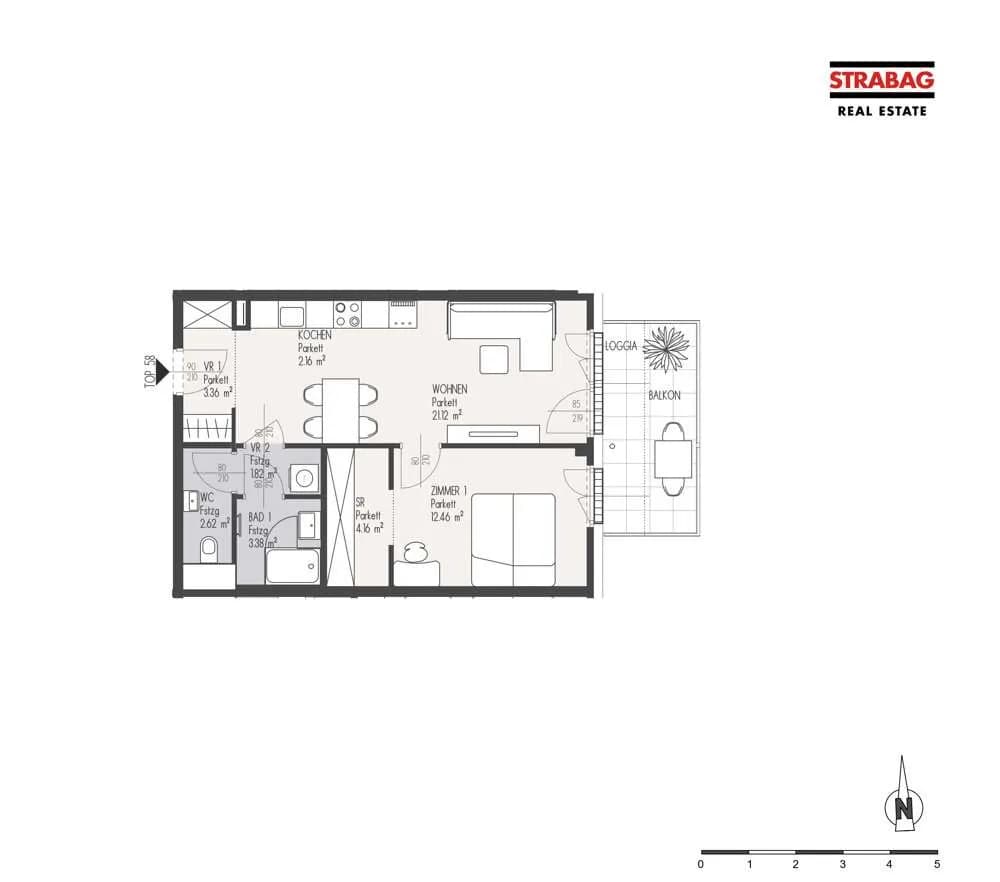 2-Zimmer-Wohnung kaufen in Wien – 51,08 m², € 329.000 – Bild 2 von 2