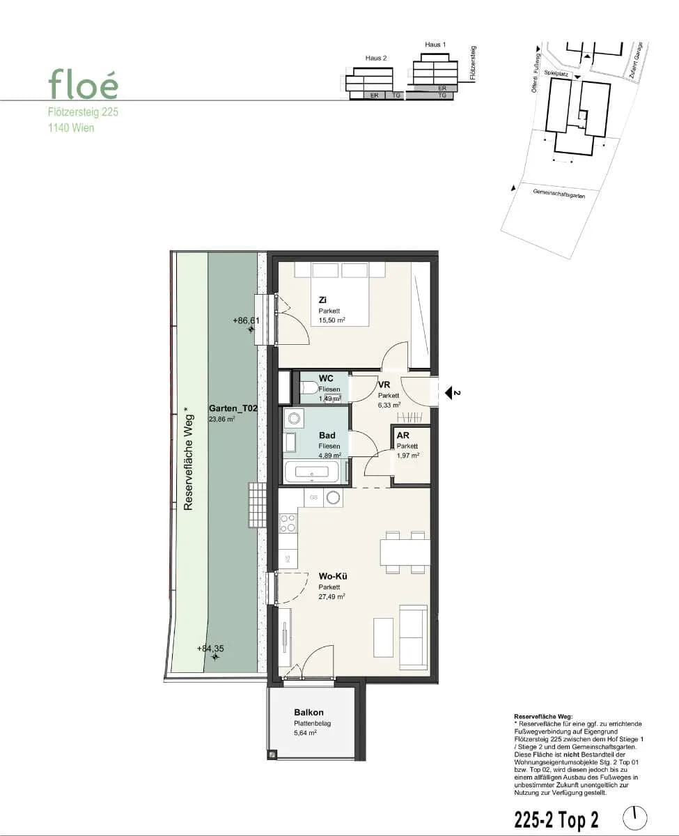 2-Zimmer-Wohnung kaufen in Wien – 57,67 m², € 435.000 – Bild 6 von 6