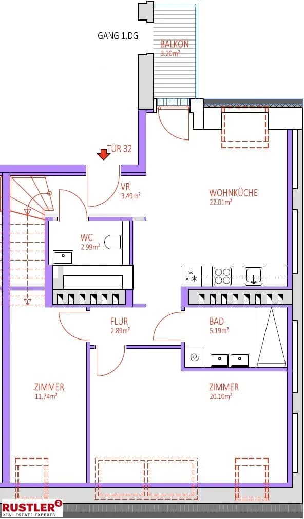 4-Zimmer-Wohnung kaufen in Wien – 121,93 m², € 1.150.000 – Bild 5 von 9