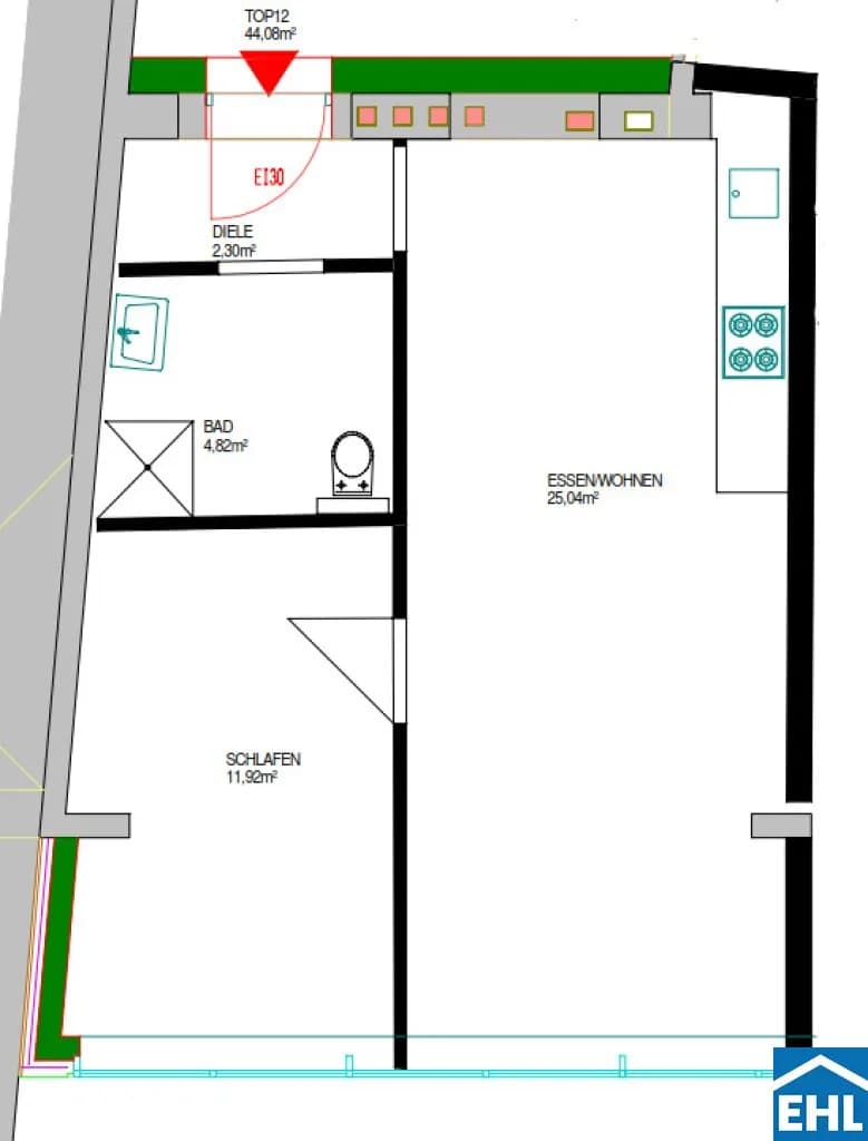 2-Zimmer-Wohnung kaufen in Wien – 44,08 m², € 399.000 – Bild 8 von 8