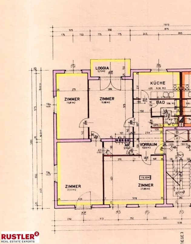 4-Zimmer-Wohnung kaufen in Baden – 109,75 m², € 365.000 – Bild 5 von 6