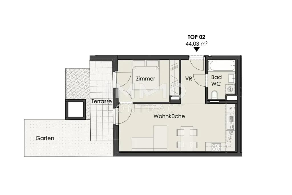 2-Zimmer-Wohnung kaufen in Wien – 44,03 m², € 309.000 – Bild 9 von 10