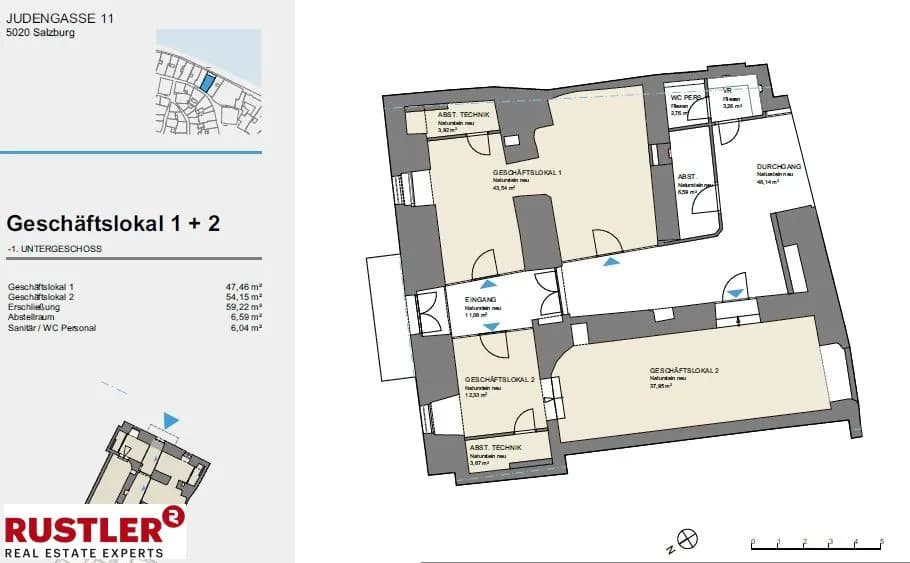 Gewerbeimmobilie mieten in Salzburg Stadt – 54 m², € 2.518 – Bild 4 von 5