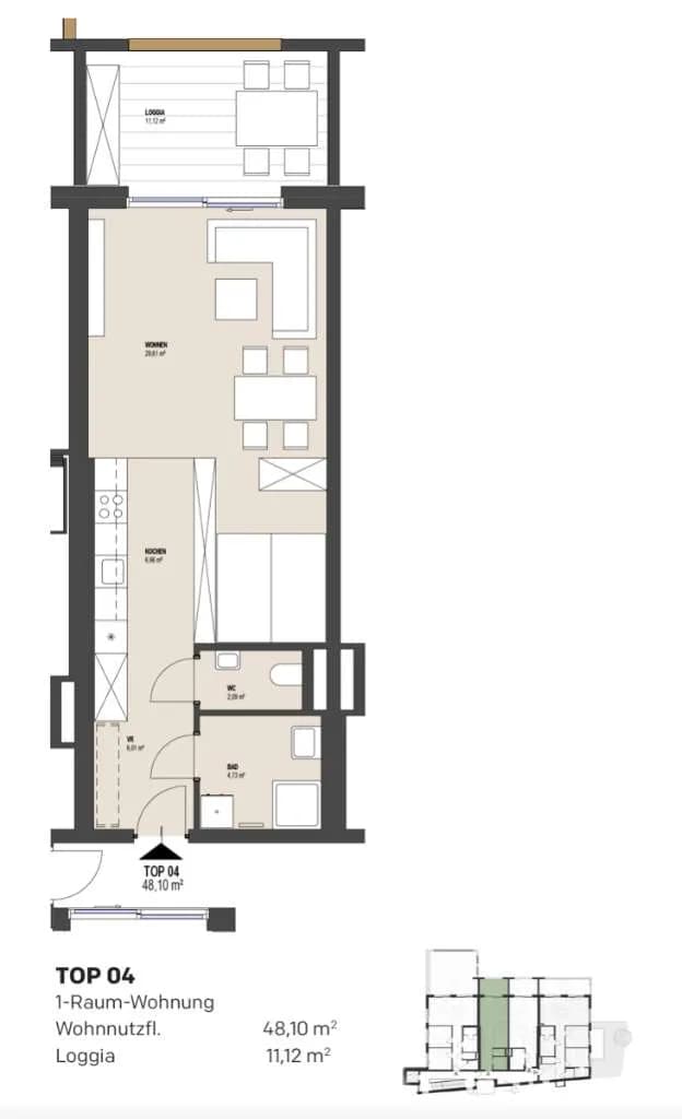 Wohnung kaufen in Kirchdorf an der Krems – 47 m², € 221.000 – Bild 14 von 15