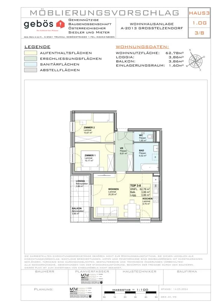 3-Zimmer-Wohnung mieten in Hollabrunn – 62,78 m², € 680 – Bild 17 von 17