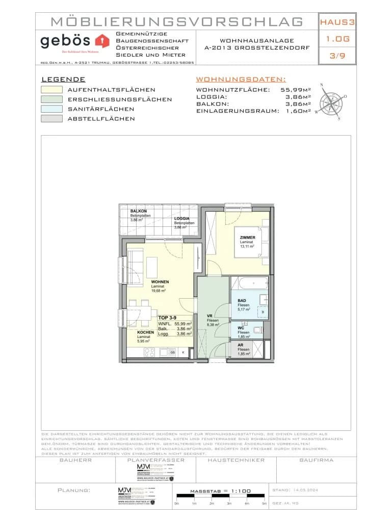 2-Zimmer-Wohnung mieten in Hollabrunn – 55,99 m², € 600 – Bild 16 von 16