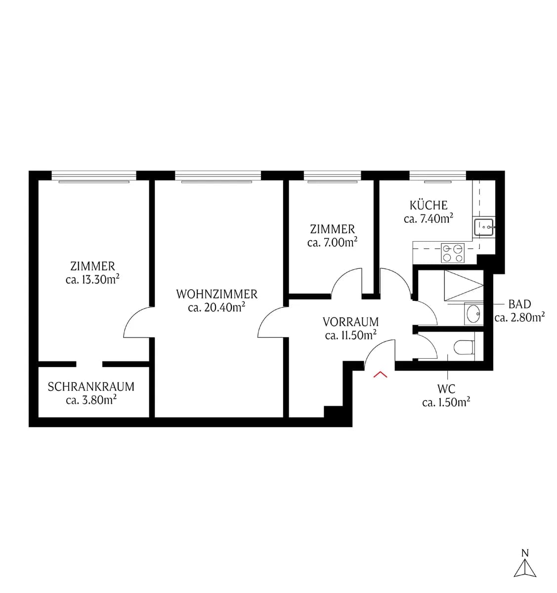 3-Zimmer-Wohnung kaufen in Wien – 67 m², € 269.000 – Bild 7 von 8