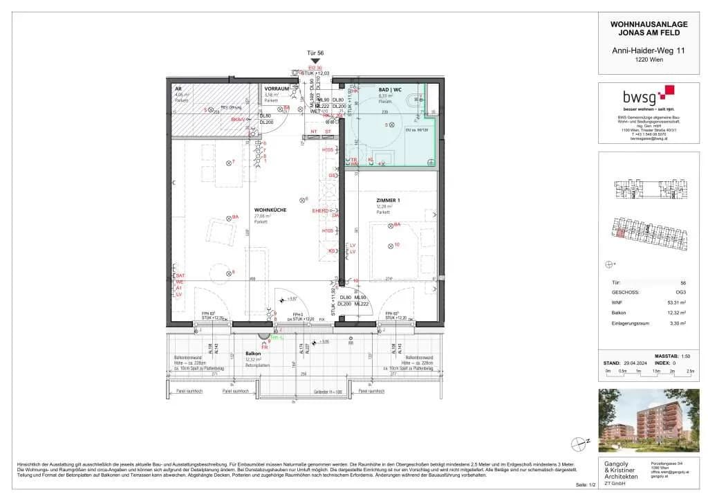 2-Zimmer-Wohnung kaufen in Wien – 53,31 m², € 279.000 – Bild 11 von 12