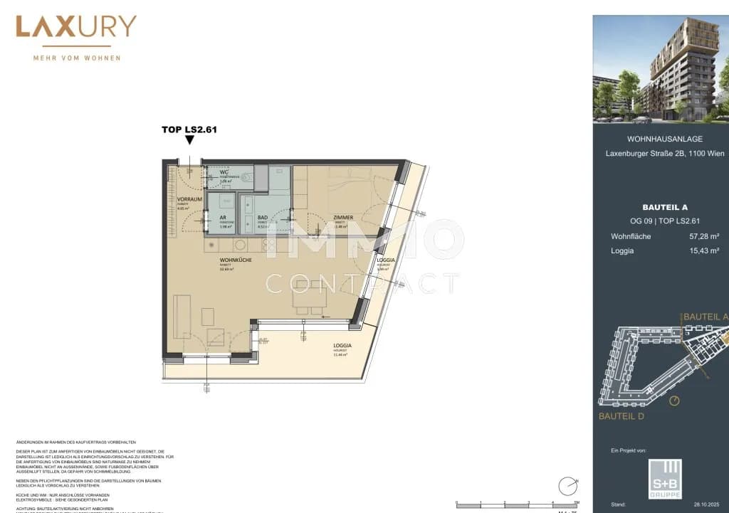 2-Zimmer-Wohnung kaufen in Wien – 57,3 m², € 580.000 – Bild 14 von 14