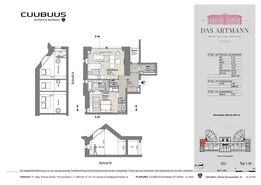 2-Zimmer-Wohnung kaufen in Wien – 75 m², € 1.050.000 – Bild 12 von 12