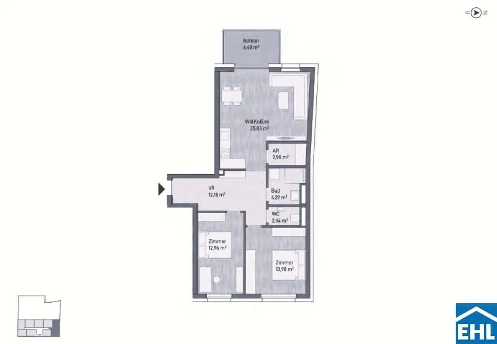 Immobilie kaufen in Graz – 74,12 m², € 363.188 – Bild 5 von 5