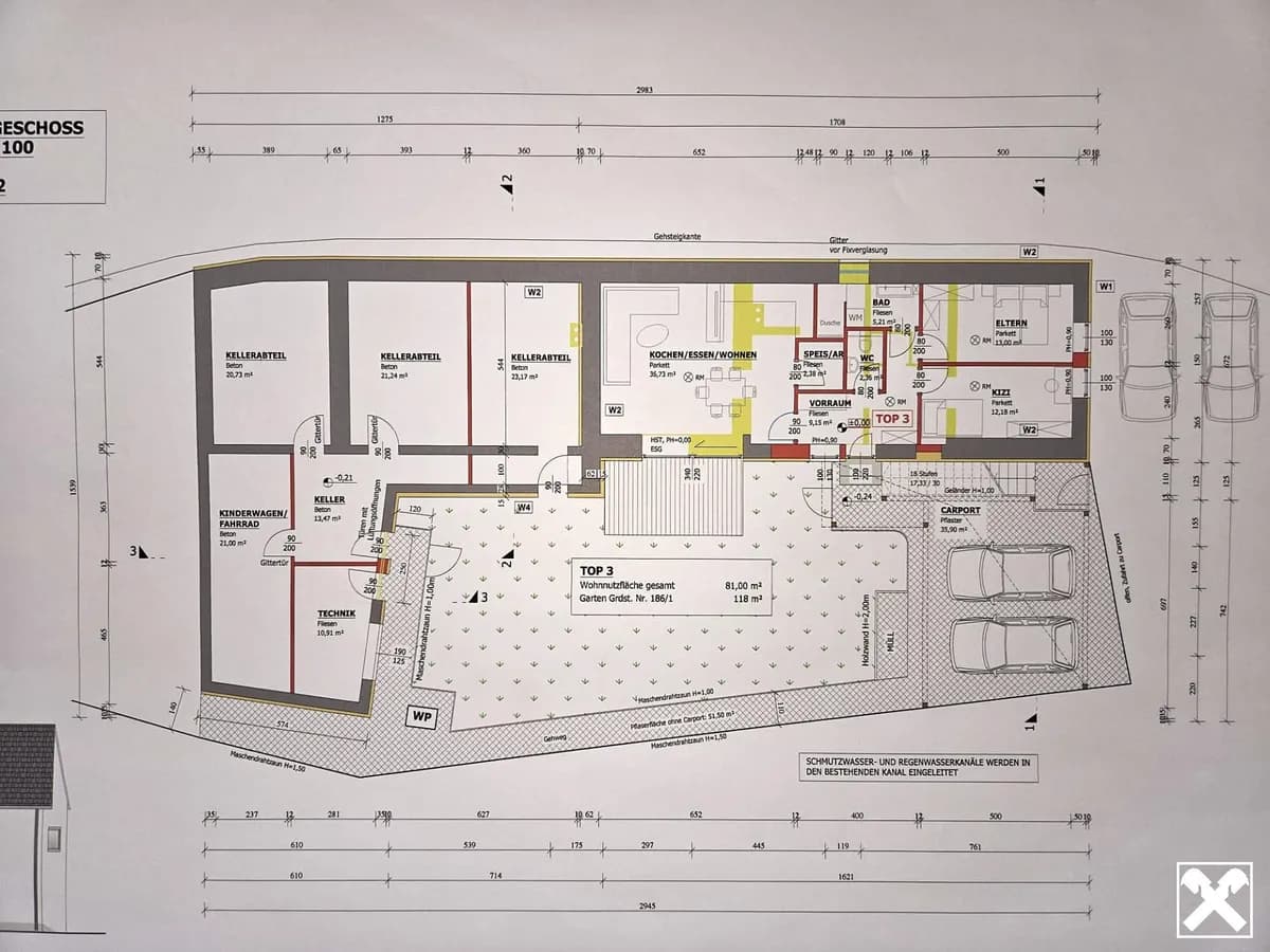 4-Zimmer-Wohnung kaufen in Eisenstadt - Umgebung – 81 m², € 292.400 – Bild 13 von 15