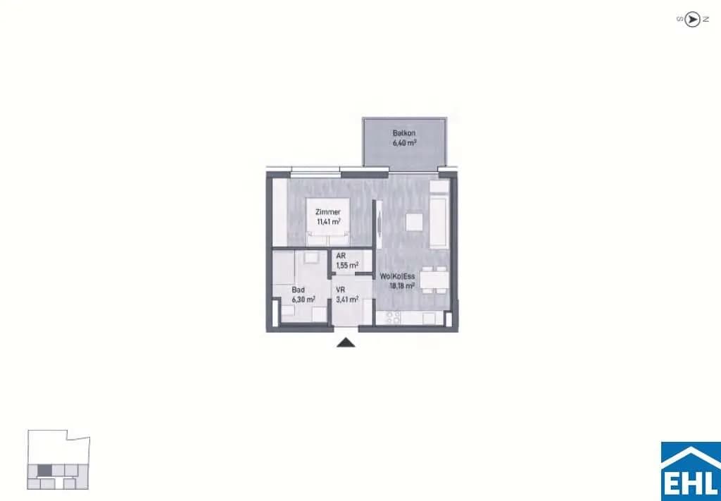Immobilie kaufen in Graz – 40,85 m², € 208.049 – Bild 5 von 5