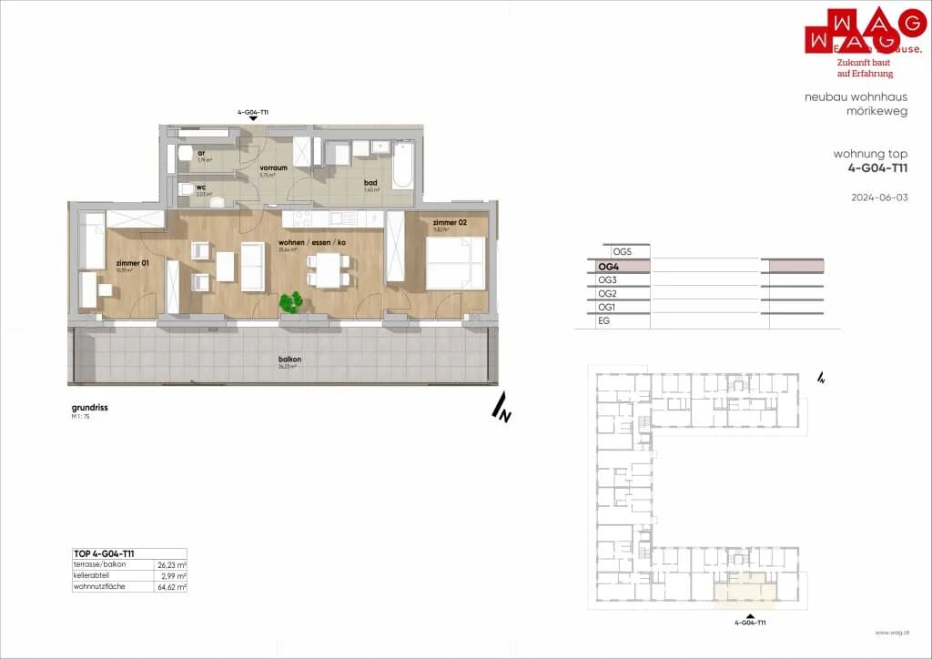 3-Zimmer-Wohnung kaufen in Linz – 64,62 m², € 458.430 – Bild 20 von 22