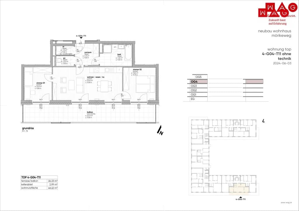 3-Zimmer-Wohnung kaufen in Linz – 64,62 m², € 458.430 – Bild 21 von 22