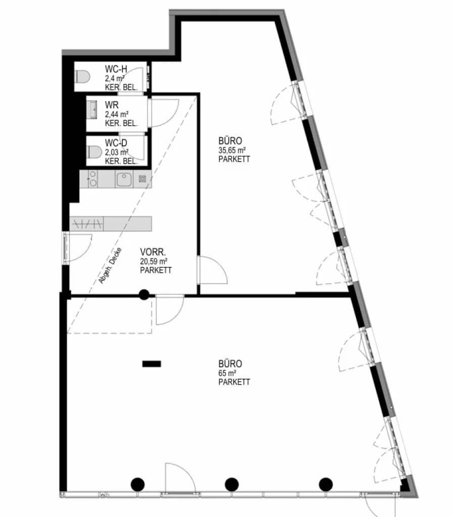 3-Zimmer-Gewerbeimmobilie kaufen in Wien – 128 m², € 541.000 – Bild 2 von 2