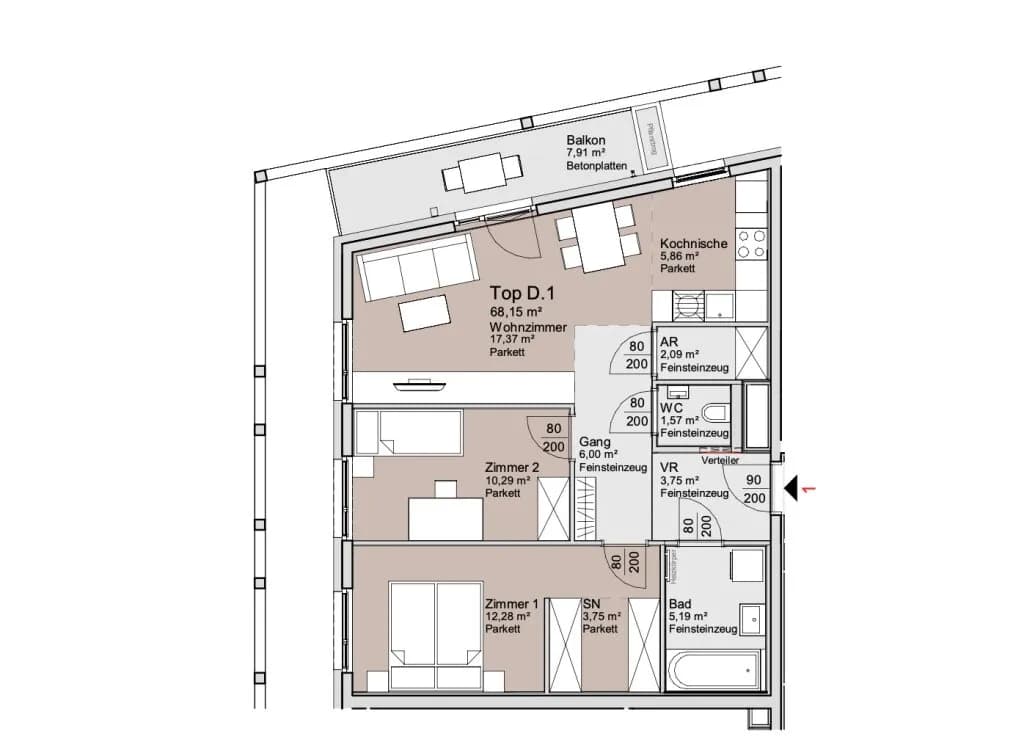 3-Zimmer-Wohnung kaufen in Wien – 68,15 m², € 425.000 – Bild 12 von 13