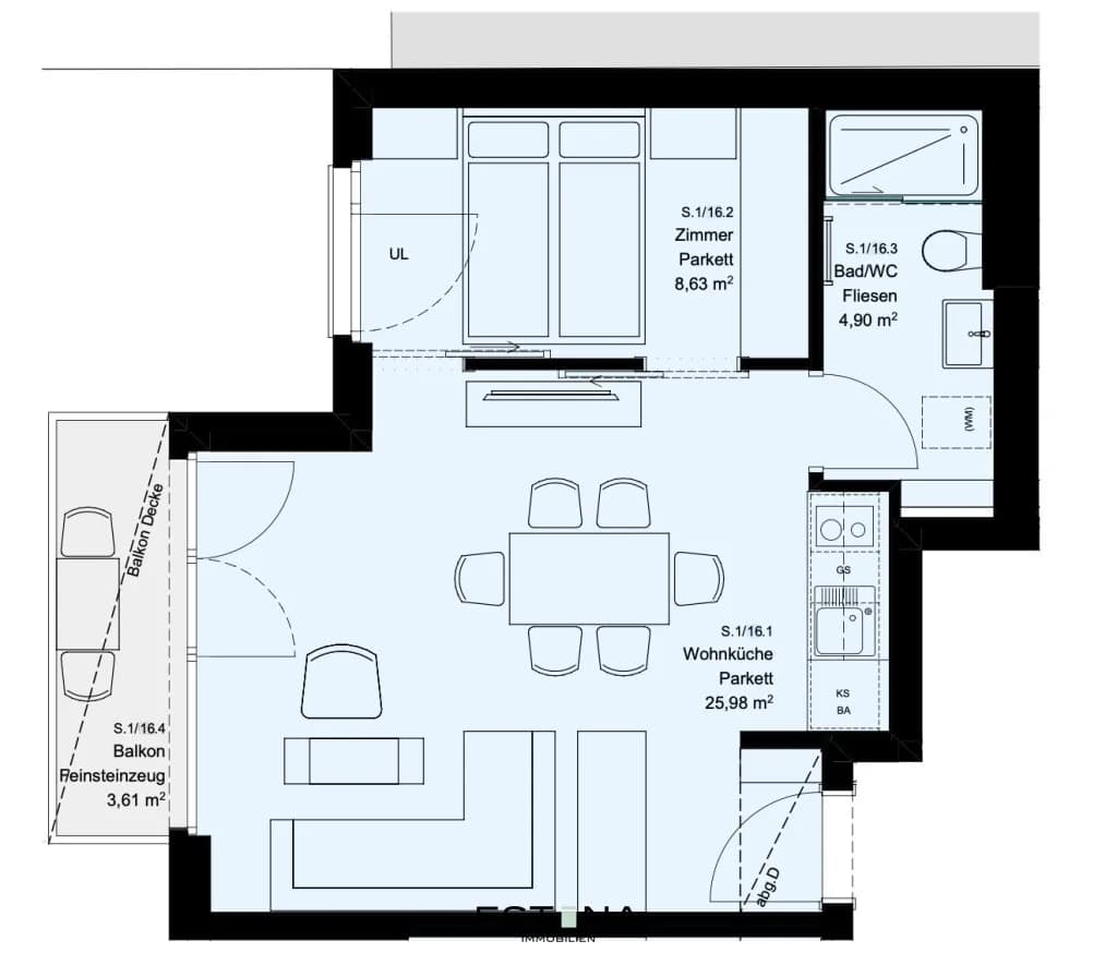 2-Zimmer-Wohnung kaufen in Wien – 39,51 m², € 254.900 – Bild 9 von 9