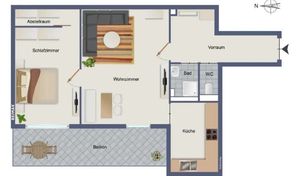 2-Zimmer-Wohnung kaufen in Graz – 55 m², € 195.000 – Bild 2 von 11